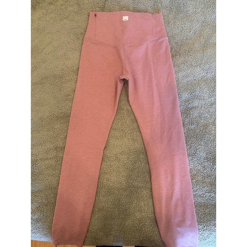 Vuori Clean Elevation Leggings Heathered Rose Pink High Rise Yoga Pants XS - Picture 2 of 4